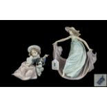 Two Porcelain Lladro Figures comprising May Dance no 5662.