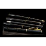 Collection of Vintage Pens, comprising Parker black and gold fountain pen with 14k gold nib,