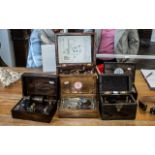 Collection of Vintage Crystal Wireless Receivers, housed in mahogany boxes,
