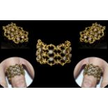 18ct Gold Diamond Set Stylish Flexible Band Ring,