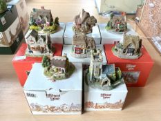 Collection of Lilliput Lane Cottages Comprising - to include Stradling priory, Beehive cottage,