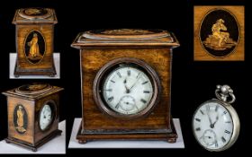 Antique Period - Superb Quality Handmade Pocket Watch With Displayed Lidded Box / Cabinet / Stand