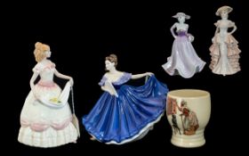 Two Royal Doulton Ladies, comprising 'Elaine' HN4718, and 'Nicole' HN3421, 8" tall,