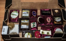 Quantity of Miniature Paintings Set Into Jewellery, comprising pendants, earrings, etc.