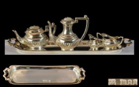 Queen Elizabeth II ( 5 ) Piece Miniature Sterling Silver Tea and Coffee Service - Including Long