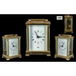 Dent Excellent Quality Brass Carriage Clock of heavy construction features visible lever escapement