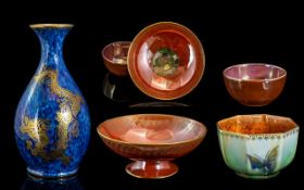 1 1930's / 1940's Collection of Luster Bowls and Vase.