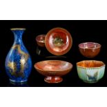 1 1930's / 1940's Collection of Luster Bowls and Vase.