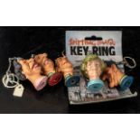 A Collection of Novelty Collectable Spitting Image Keyrings (5) in total.