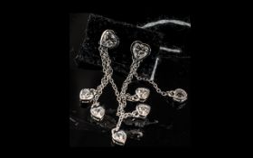 Swarovski Zirconia Set Triple Drop Earri