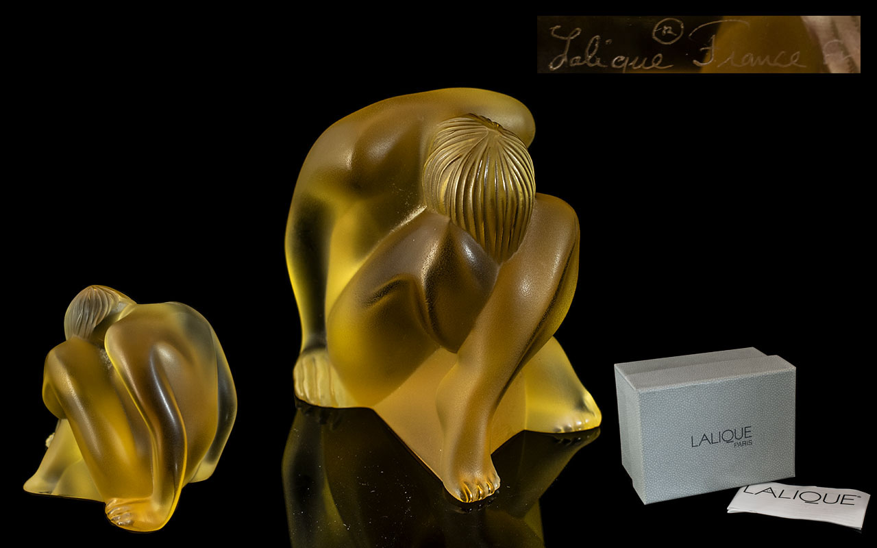 Lalique - Paris Signed Pressed Crystal F
