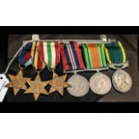 WWII Group of Six Medals, to include 39-45 Star, Africa Star, Italy Star, Defence & War Medal,