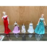 Three Royal Doulton Ceramic Figurines comprising Andrea from the classic collection HN 4584,