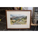 Judy Boyes Limited Edition Signed Print 'Over the Pass to Brother's Water', No. 168/850.