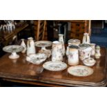 Large Collection of Blush Ivory Porcelain, mainly Crown Devon, including footed cake plates, jugs,