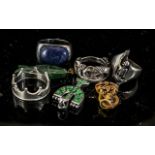 Small Collection of Misc Items. Includes Silver Rings, Which are Hallmarked.