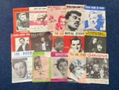 Music Autographs on Original Complete Sheet Music. Including Lionel Ritchie, Dean Martin, O. C.