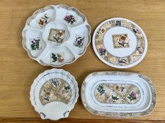 Collection of Royal Worcester Country Garden Ceramics / Table Wear, Comprises Serving Dish,