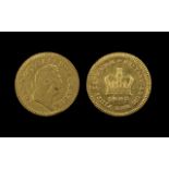 George III 1760 - 1820 Gold Third Guinea - Date 1802. Weight 2.8 grams. Top Grade Coin.