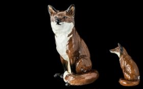 Beswick Seated Fox, model No. 231. Height 12".