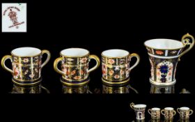 Royal Crown Derby Imari Pattern Collection of Miniature Pieces ( 4 ) In Total. Comprises 1/ 3 Handle