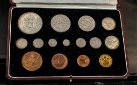 1937 George VI Proof Coin Collection, comprises, Crown, Half Crown, Florin, English Shilling,