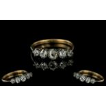 18ct Gold & Platinum 5 Stone Diamond Set Ring.