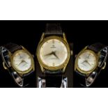 Services - Swiss Made Gents Gold on Stainless Steel Mechanical Watch with Original Leather Watch