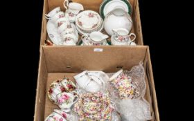 Collection of Porcelain, comprising Shelley S2091 set of two cups, saucers and side plates,