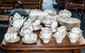 Large collection of Royal Worcester Arcadia - to include- 16 large dinner plates, 10 small bowls,