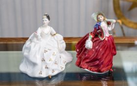 Royal Doulton Figures (2) - , Autumn Breezes H.N 1934, My Love H.N 2339.