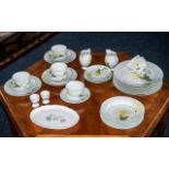 Denby Dinner/Teaset - Comprising 6 Dinner Plates, 5 Soup Bowls, 3 Sandwich Plates, 5 Side Plates,