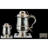 George III - James Stamp Superb Sterling Silver Quartz Tankard with Hinged Cover.