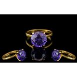 Ladies - Superb Quality Bespoke Single Stone Amethyst Set Ring.