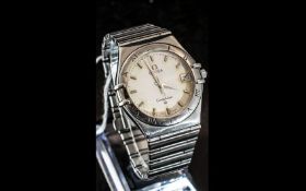 Omega - Constellation Stainless Steel Gents Wrist Watch. Ref No 5709 1807 - Marked to Back Cover.