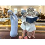 Lladro Religious Figurines. Comprises 1/ The Virgin Madonna, Model No 010.04534. 2/ Boys Choir.