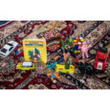 Collection of Vintage Toys. Includes Garfield, Popeye and Olive, Kermit the Frog, Batman, Smarties