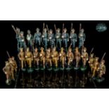 A Good Collection Of Antique Handpainted Military Toy Figures.