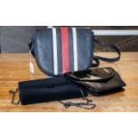 Designer Handbags - comprising a Bruno Magli small black leather bag with optional strap,