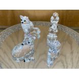 Swarovski Interest. Includes 1/ Squirrel with Box. 2/ Baby Deer In Box, No 7608 NR 000 001.