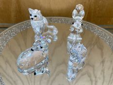 Swarovski Interest. Includes 1/ Squirrel with Box. 2/ Baby Deer In Box, No 7608 NR 000 001.