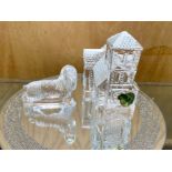 ( 2 ) Waterford Crystal Glass Figurines.