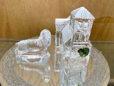 ( 2 ) Waterford Crystal Glass Figurines.