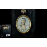 Victorian Miniature Painting, depicting a Royal lady of merit,