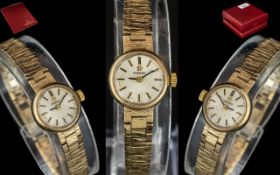 Ladies 9ct Gold Omega Bracelet Watch, purchased 1967, from A. Watkinson Jewellers of St Helens,