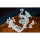 Collection of Enchantica Fantasy Figures, comprising a large 11" dragon figure,