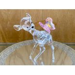Swarovski Interest. Bambi Figure with Box and Outer Box. Approx Height 6 Inches.