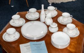 Small Collection of Royal Doulton 'Twilight Rose', comprising a vase, six plates, six dishes,