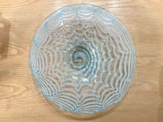 A Large & Impressive Waterford Crystal Glass Bowl, rare spider web pattern,