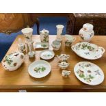 Collection of Coalport Strawberry Pattern Ceramic Pieces.